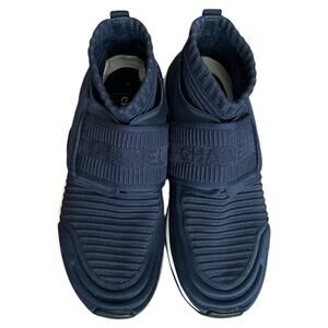 Chanel Navy Interlocking CC Logo Sock Sneakers US8/IT38